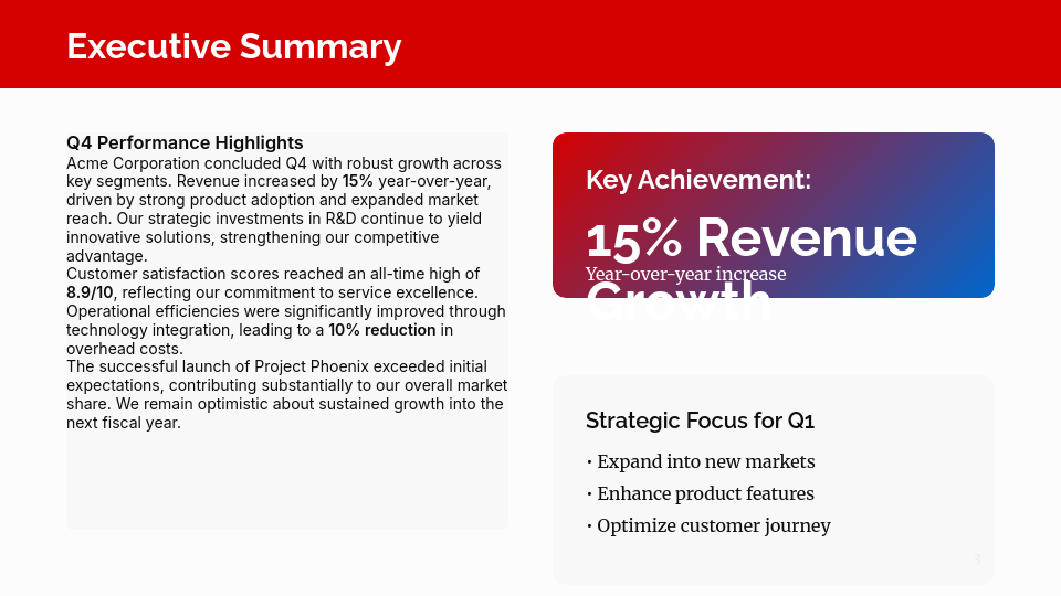 Strategic Quarterly Performance Review