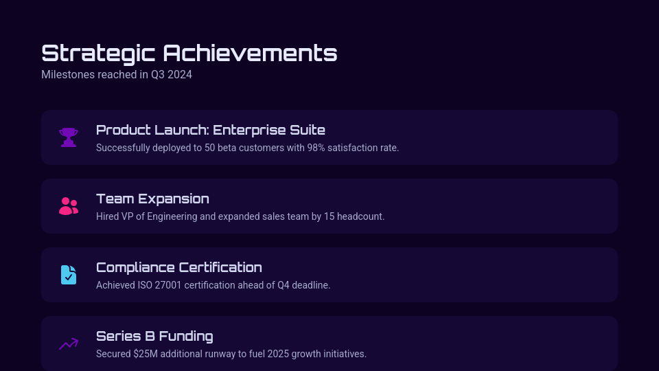 Quarterly Strategic Performance Review