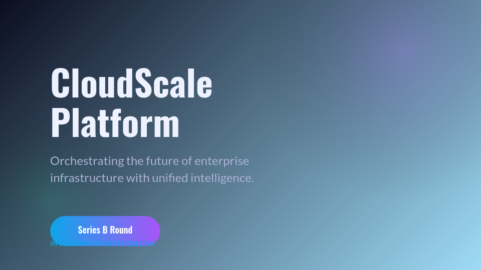 SaaS Investor Funding Pitch Deck