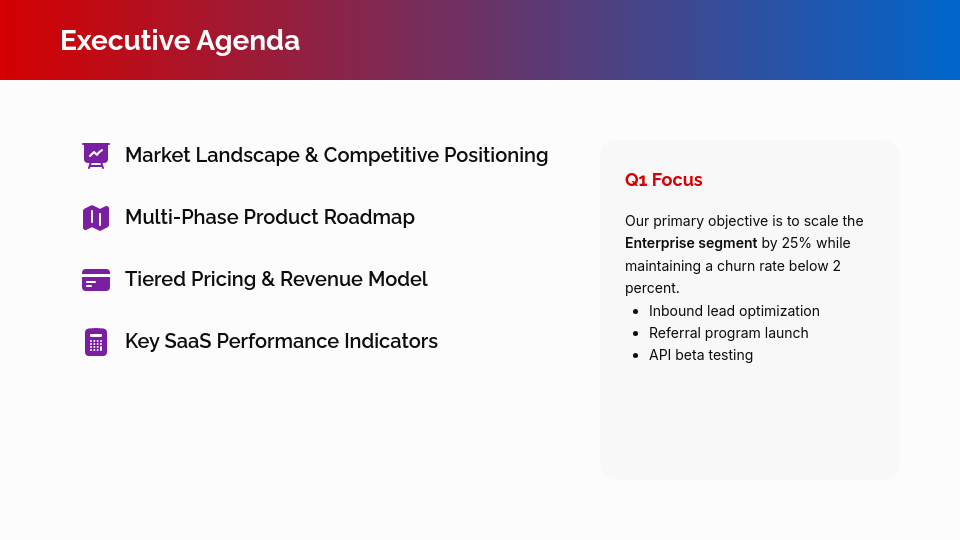 SaaS Product Roadmap & Growth Strategy