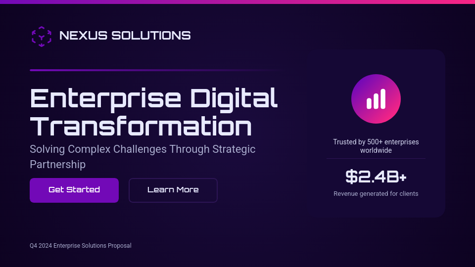 Winning Enterprise Solution Pitch