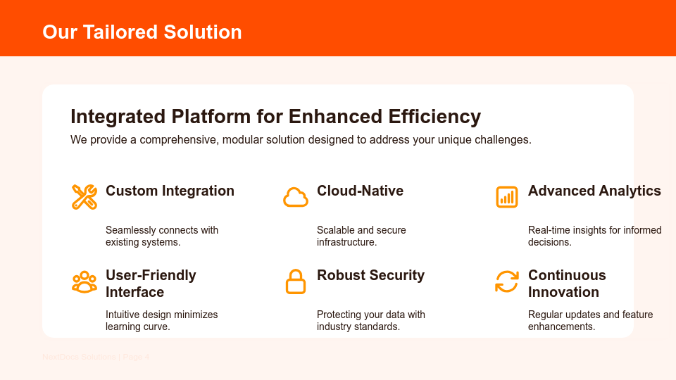 Enterprise Solutions Value Pitch
