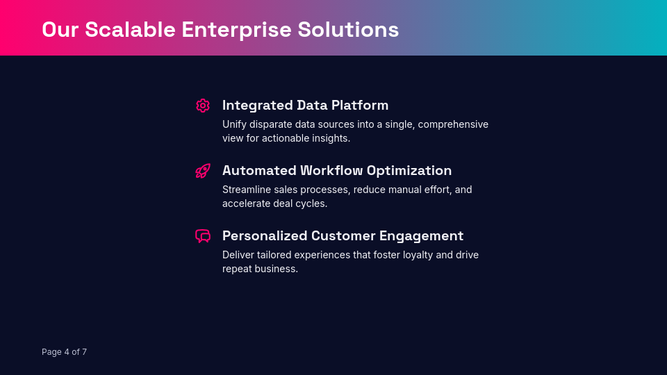 B2B Enterprise Strategic Solution Pitch