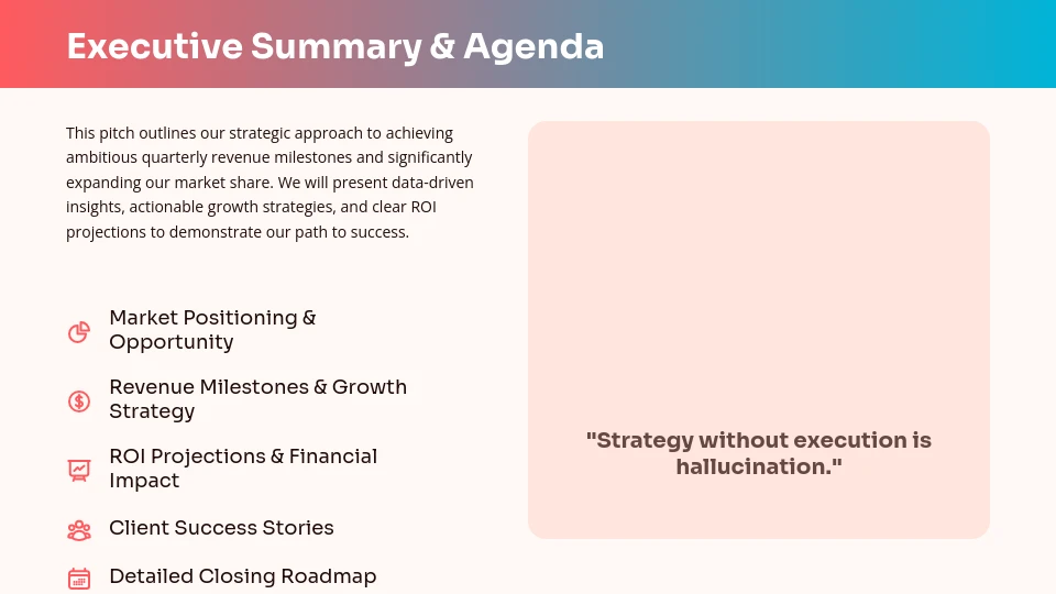 High-Impact Quarterly Growth Pitch