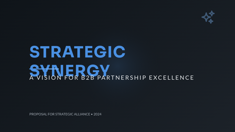 Strategic B2B Partnership Pitch Deck