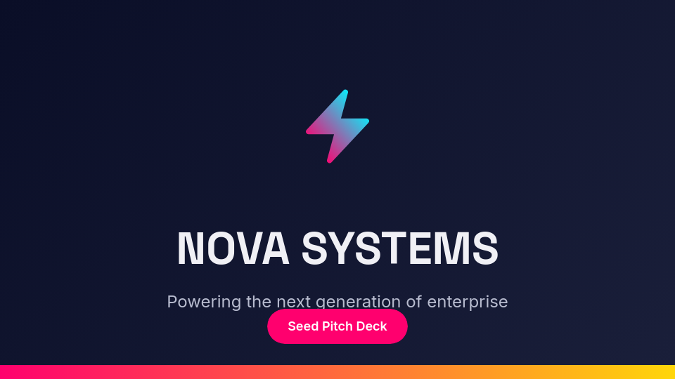 Modern Venture Capital Investor Pitch