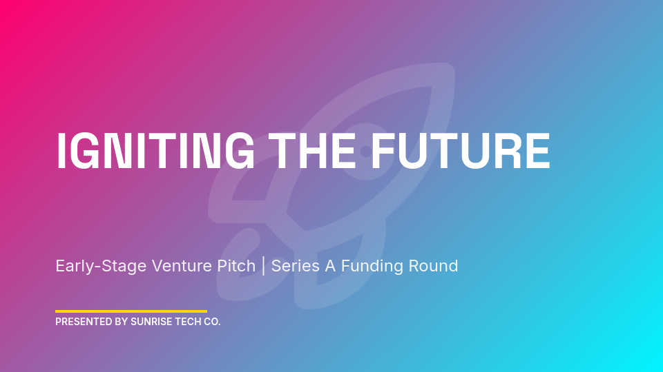 Modern Tech Startup Pitch Deck