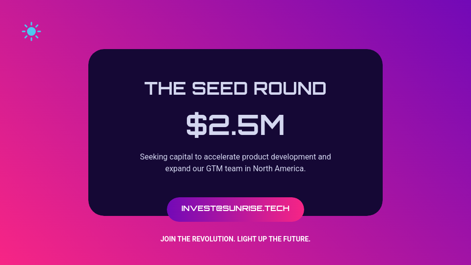 Emerging Tech Seed Funding Deck