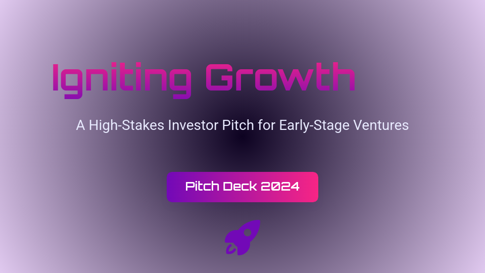 Disruptive Tech Venture Investor Deck