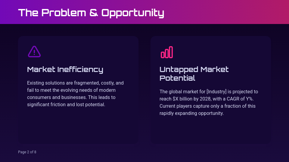 Disruptive Tech Venture Investor Deck