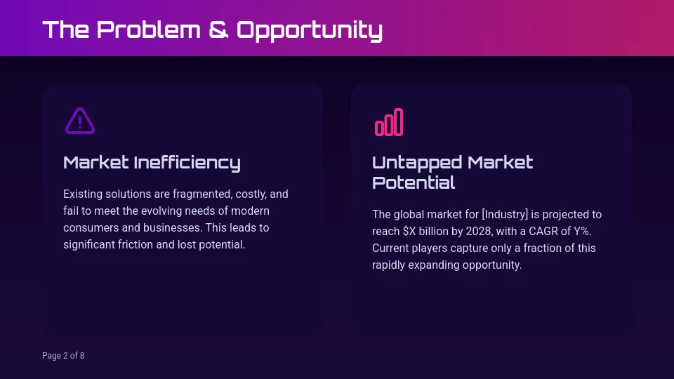 Disruptive Tech Venture Investor Deck