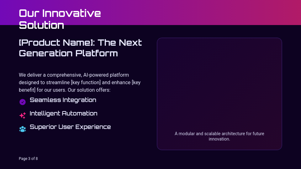 Disruptive Tech Venture Investor Deck