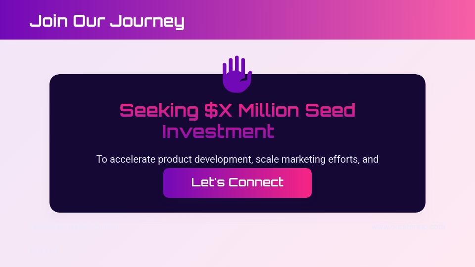 Disruptive Tech Venture Investor Deck