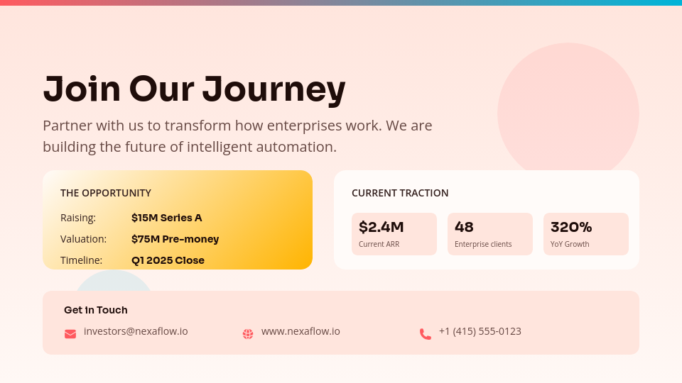 Venture Pitch Deck for Scalable Tech
