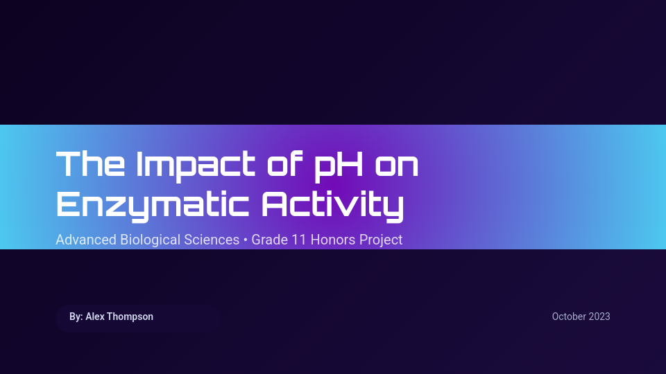 Creative Science Fair Project Summary