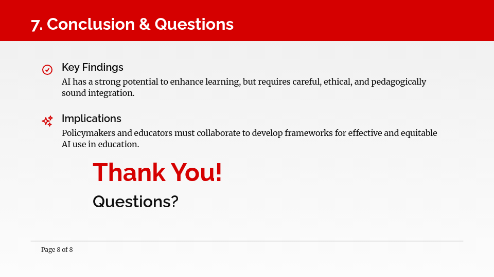 Academic Research Thesis Defense