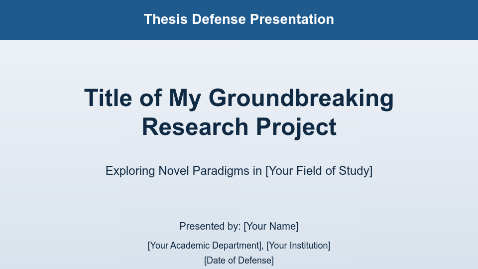 Academic Research Thesis Defense