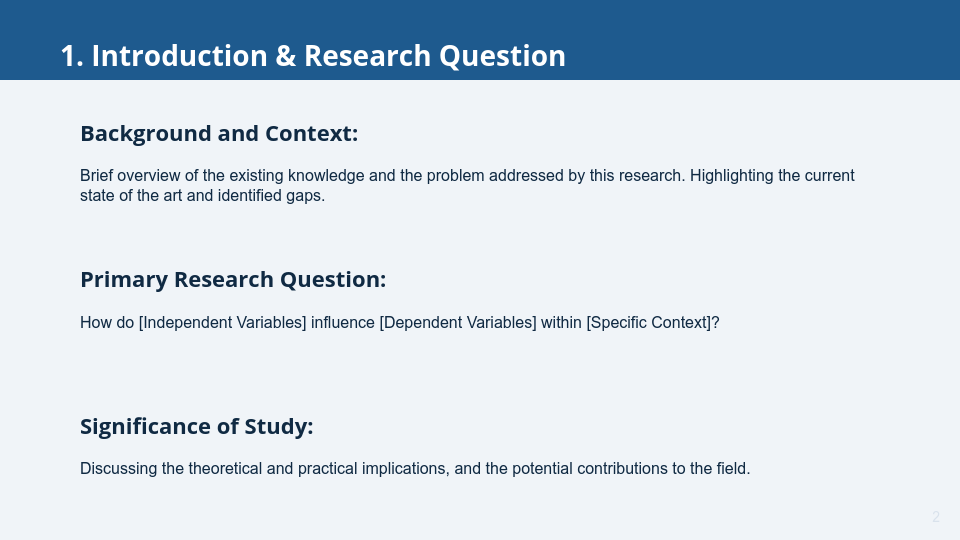 Academic Research Thesis Defense