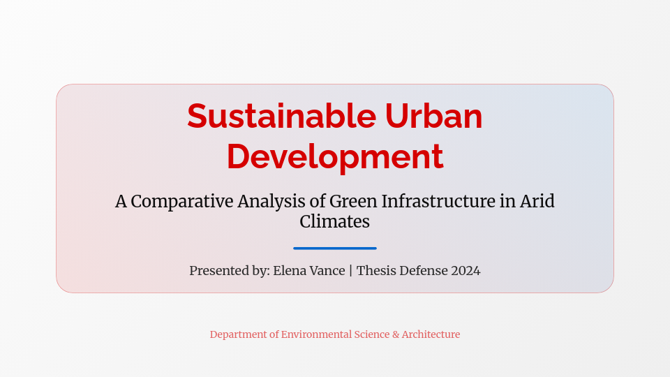Academic Research Thesis Defense