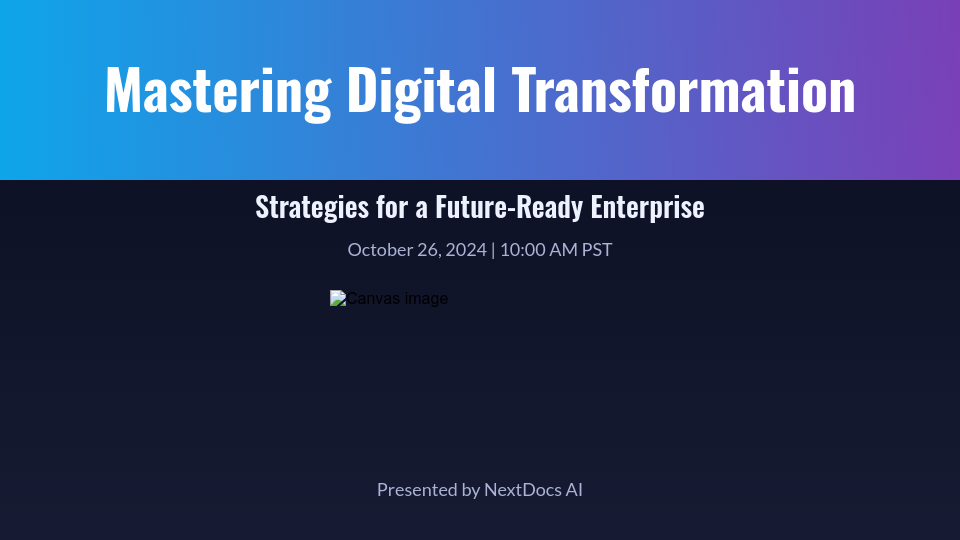 Interactive Masterclass Webinar Series