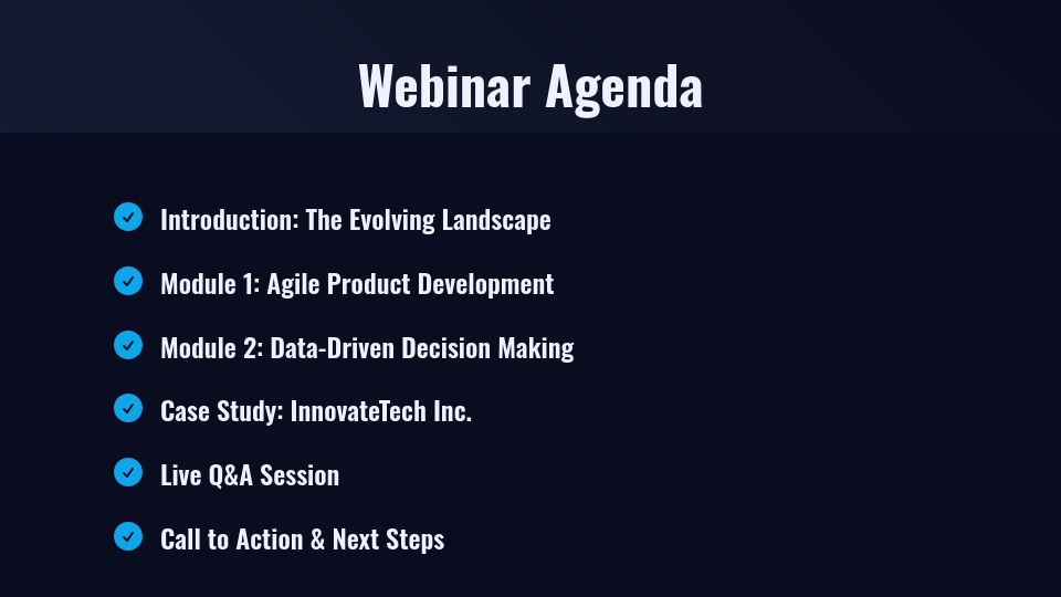 Interactive Masterclass Webinar Series