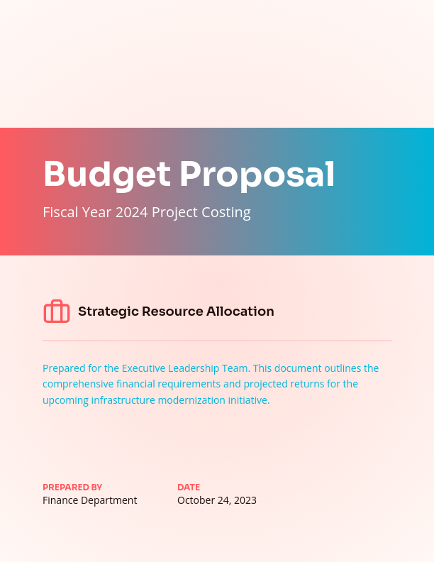 Comprehensive Project Budget Allocation