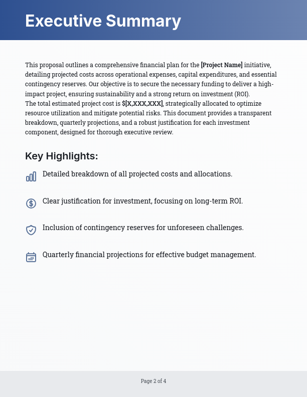 Comprehensive Financial Resource Plan