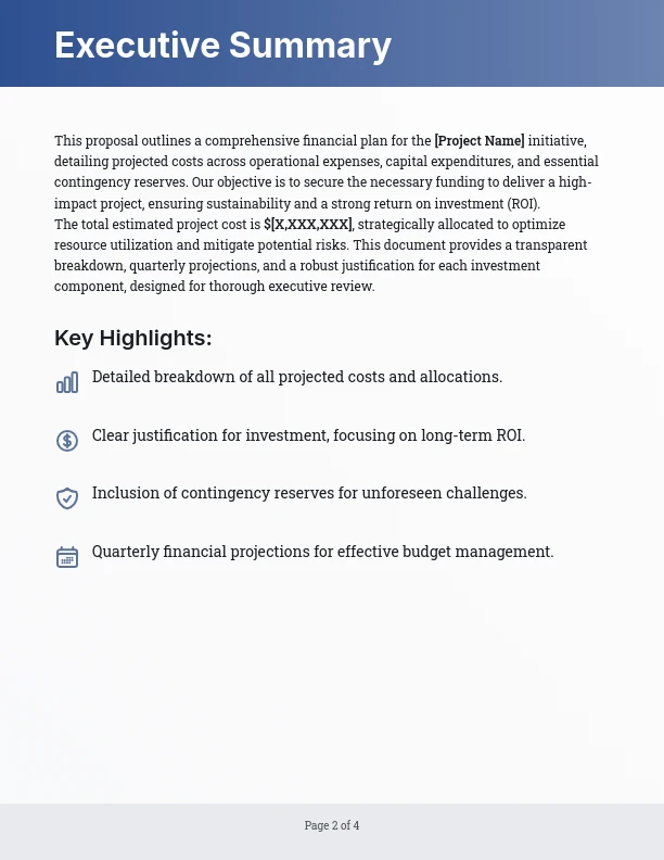 Comprehensive Financial Resource Plan