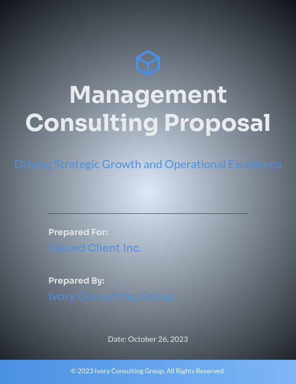 Strategic Management Consulting Proposal
