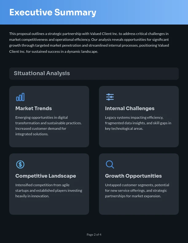 Strategic Management Consulting Proposal