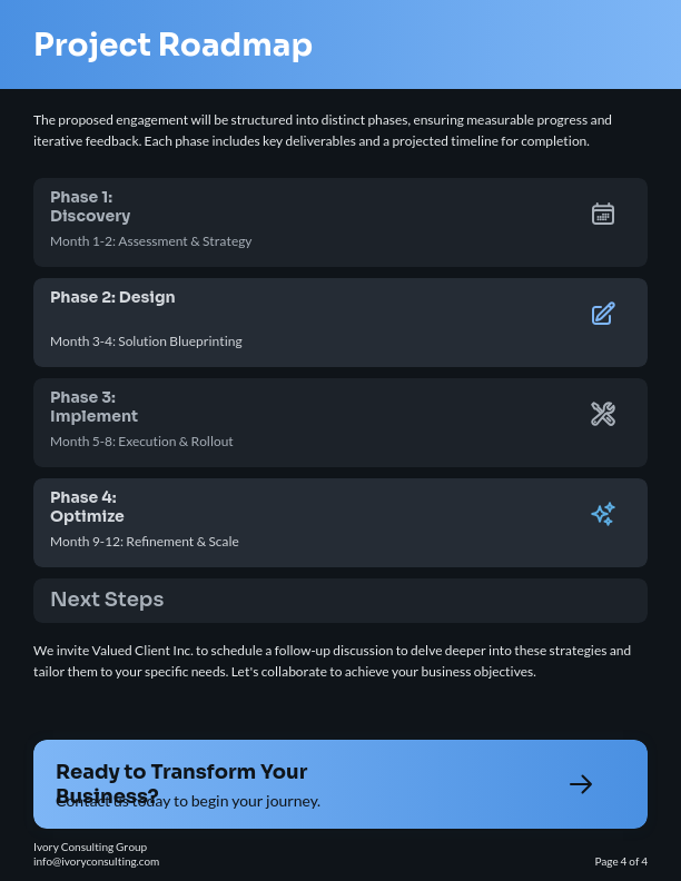 Strategic Management Consulting Proposal