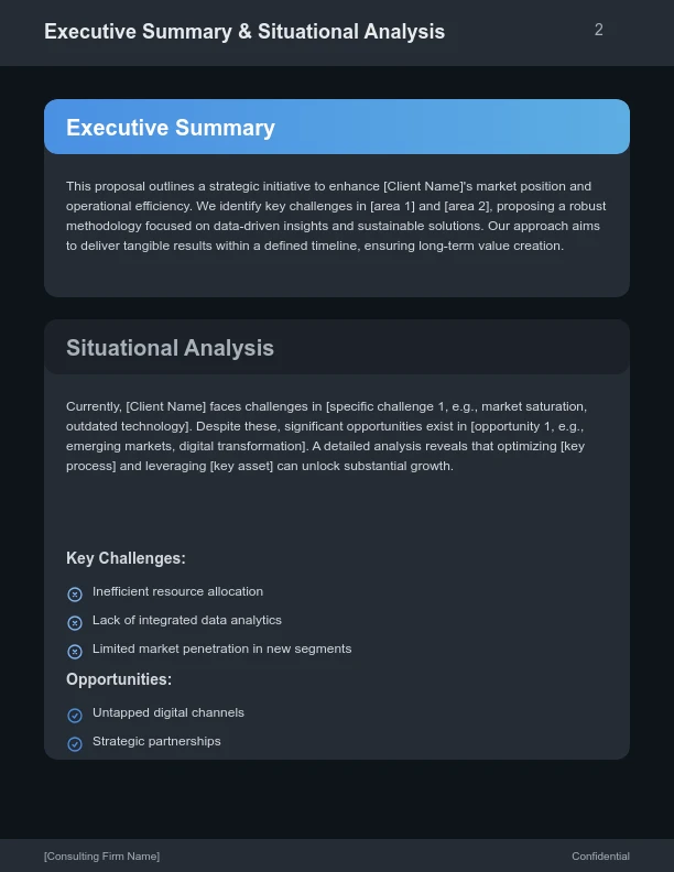 Strategic Management Advisory Proposal