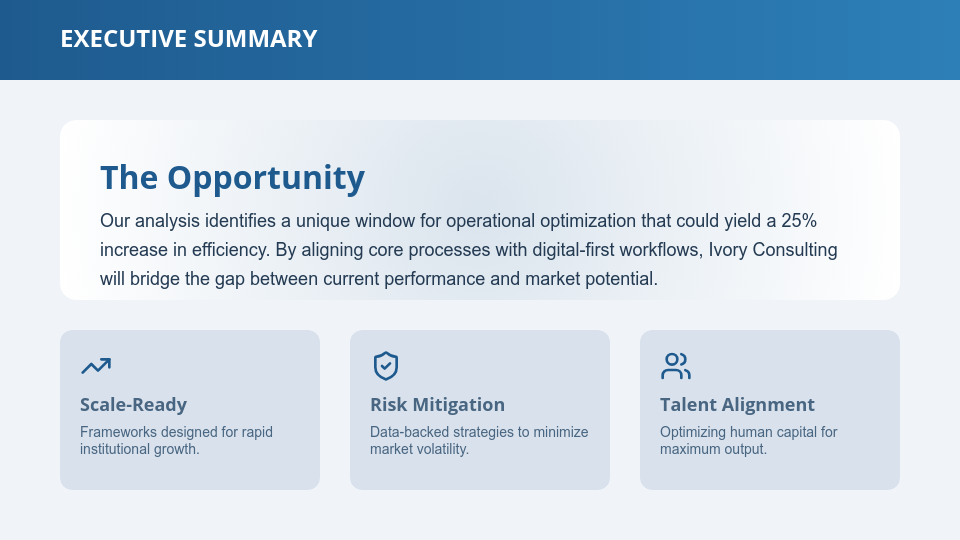 Strategic Management Consulting Pitch