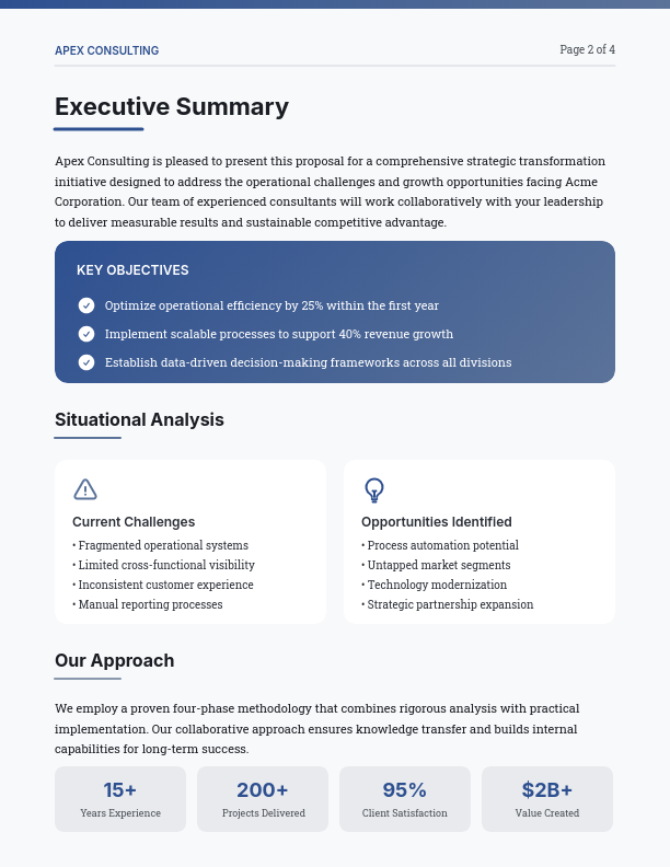 Strategic Business Advisory Proposal