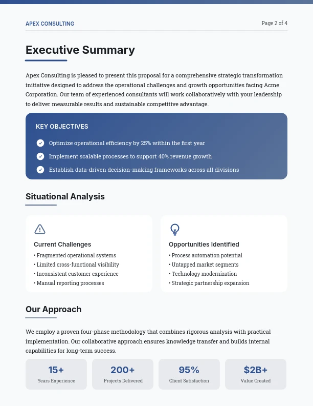 Strategic Business Advisory Proposal