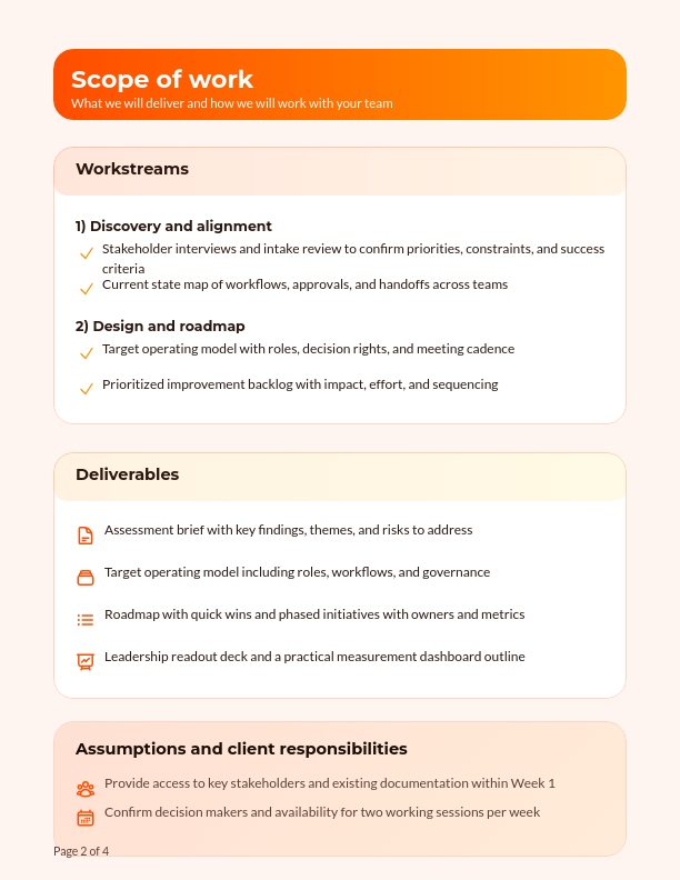 Strategic Business Consulting Project Bid