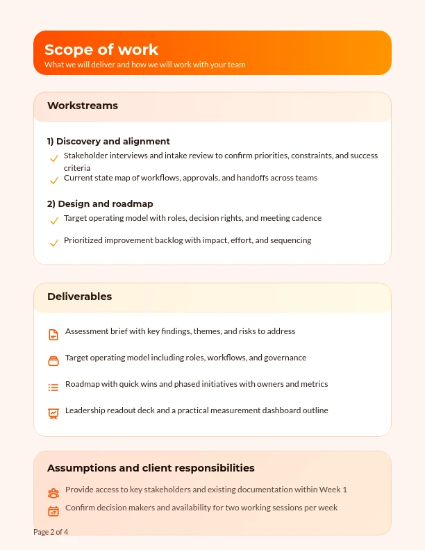 Strategic Business Consulting Project Bid