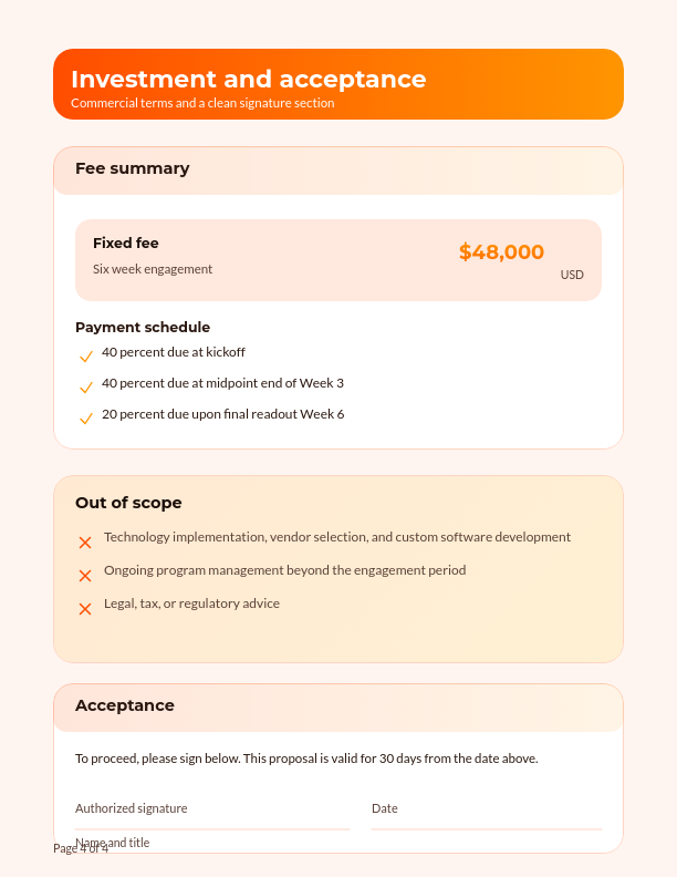 Strategic Business Consulting Project Bid