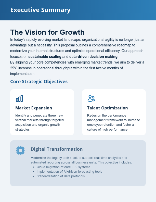 Strategic Business Advisory Proposal