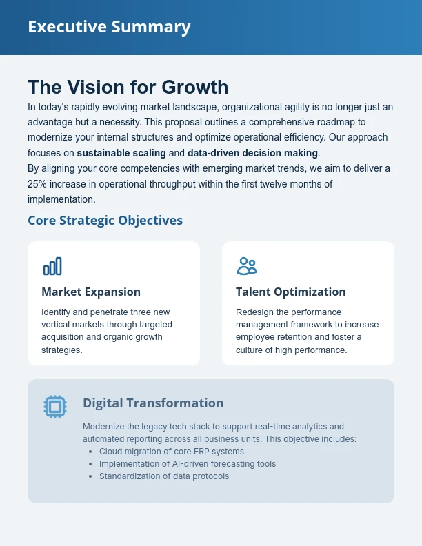 Strategic Business Advisory Proposal