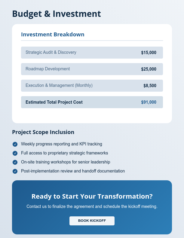 Strategic Business Advisory Proposal