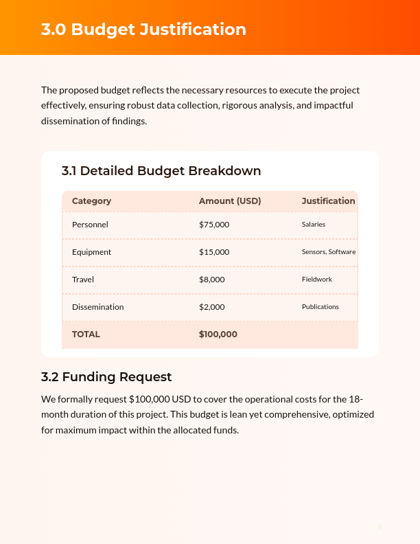 Strategic Research Grant Funding Proposal
