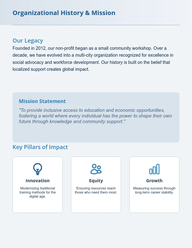 Non-Profit Grant Funding Request