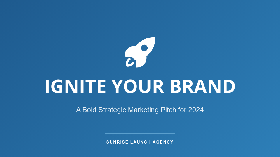 Digital Marketing Strategy Pitch