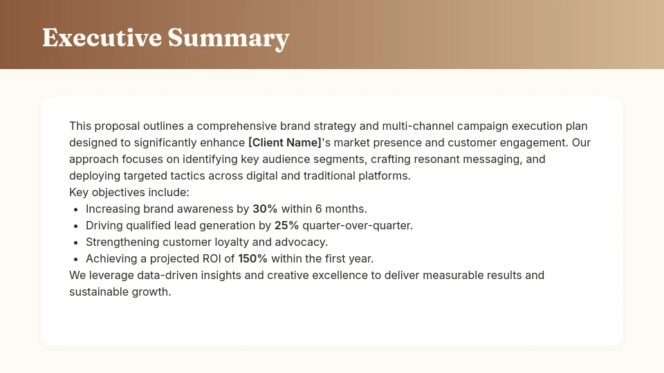 Strategic Brand Growth Marketing Pitch