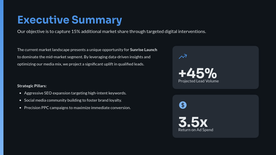 Digital Marketing Growth Strategy Pitch