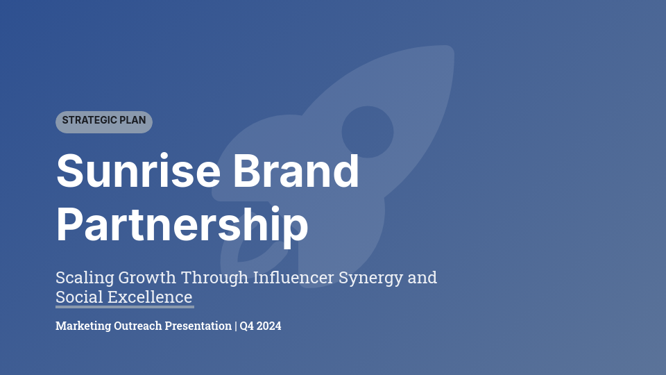 Influencer Brand Partnership Proposal