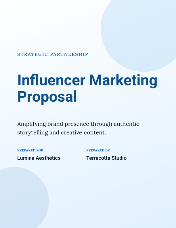 Influencer Growth and Brand Partnership Pitch