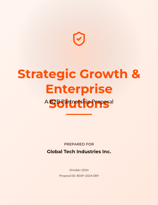 Professional B2B Sales Growth Proposal