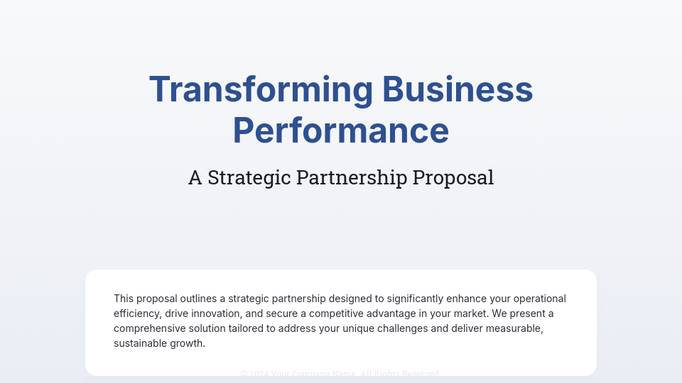 Winning Enterprise Sales Solution Pitch